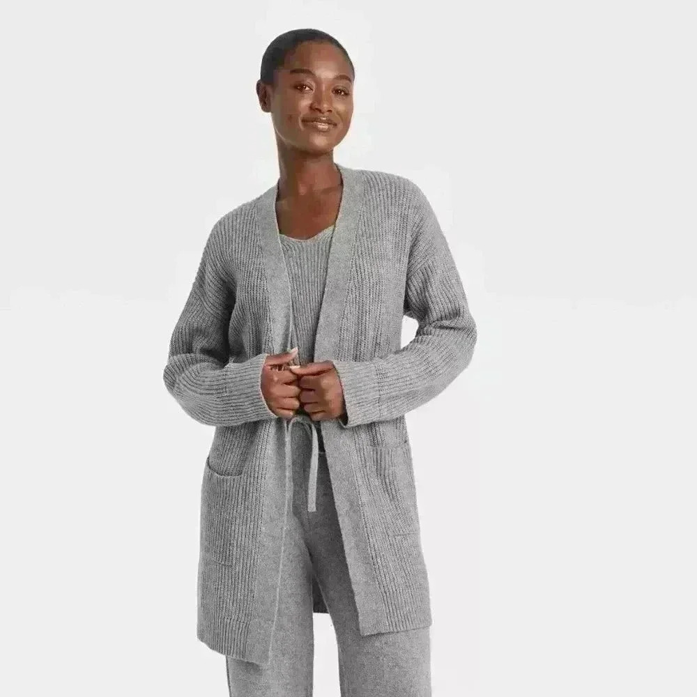Auden Sweater and Matching Crop Top Gray  Size XL/XXL *sweater and  L *Top  NWT